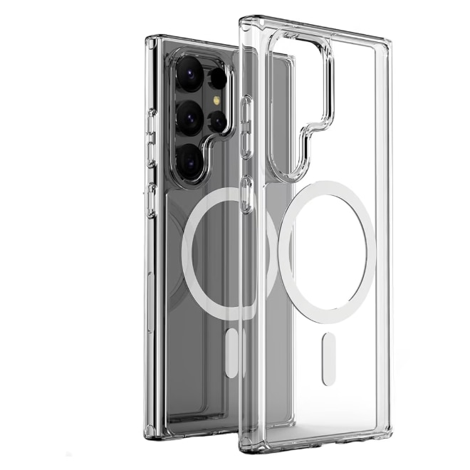Husa protectie Mat-Tech compatibila cu Samsung Galaxy S24 Ultra, MagSafe, Protectie Camera, Colturi anti-soc, Decupaje Precise, Rezistenta la impact, Transparenta