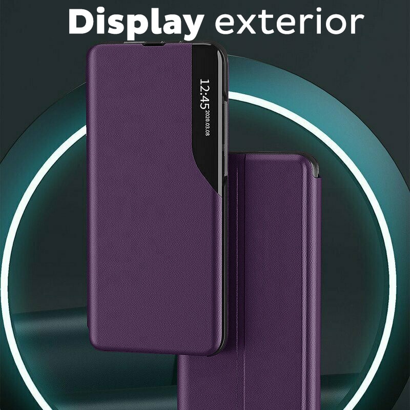 Husa pentru Honor Magic 8 Lite Tip Carte, S-View, Functie de Stand, Calitate Premium, Antisoc, Protectie Sporita, Mov