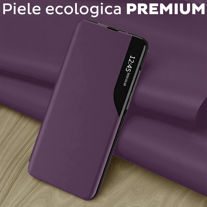 Husa pentru Honor Magic 8 Lite Tip Carte, S-View, Functie de Stand, Calitate Premium, Antisoc, Protectie Sporita, Mov