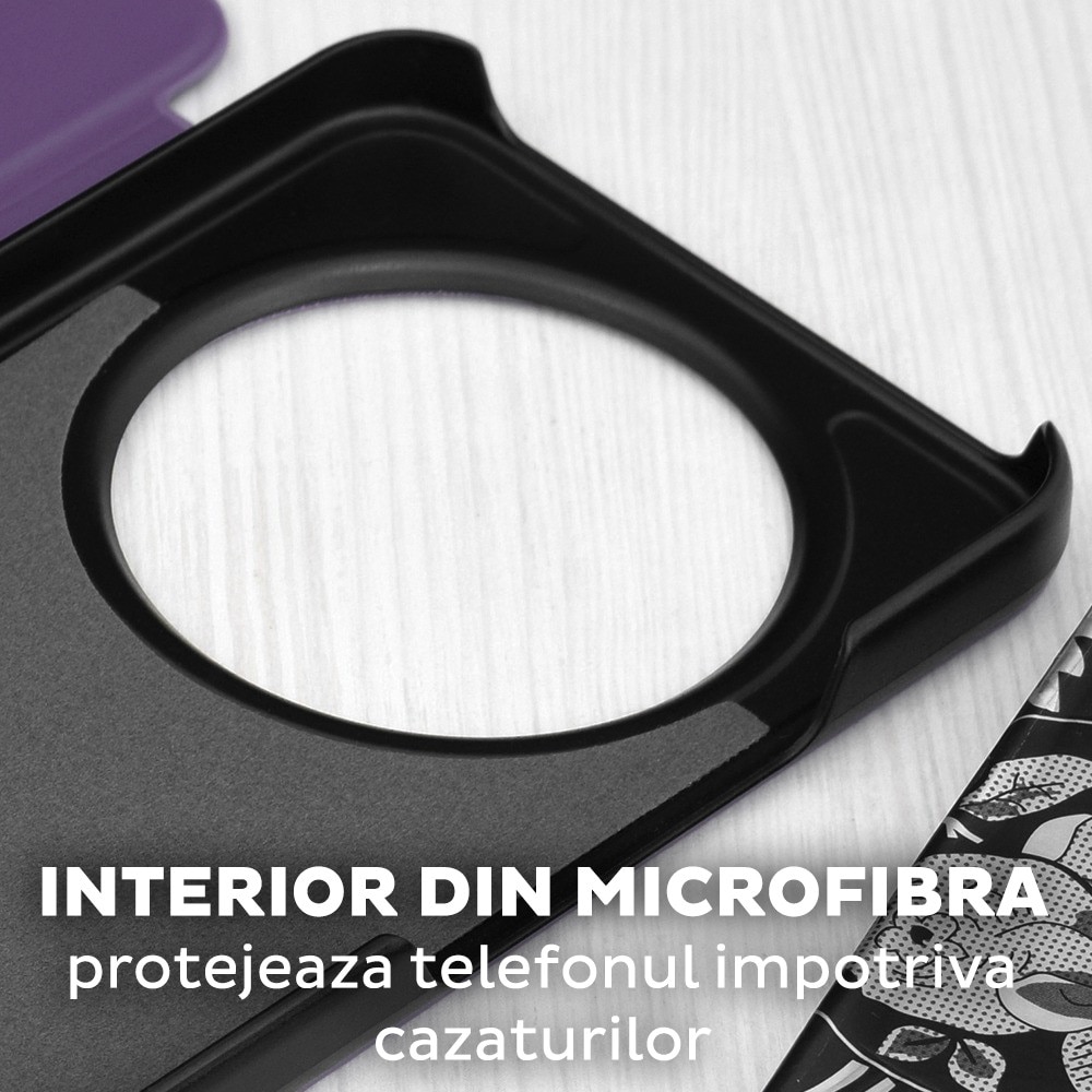 Husa pentru Honor Magic 8 Lite Tip Carte, S-View, Functie de Stand, Calitate Premium, Antisoc, Protectie Sporita, Mov