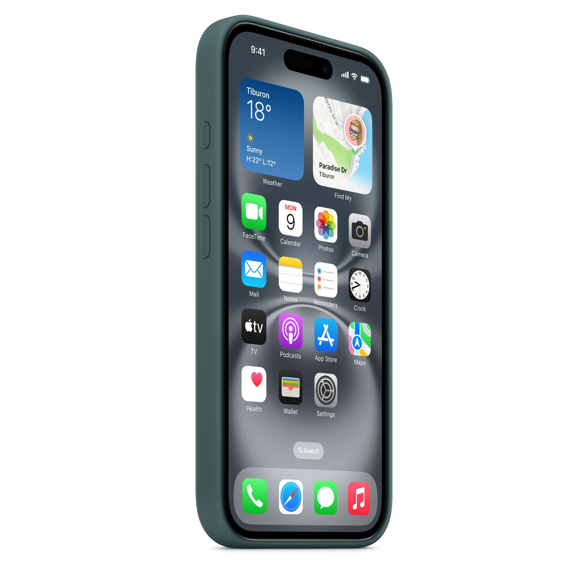 Husa de protectie Apple Silicone Case with MagSafe pentru iPhone 16- Lake Green
