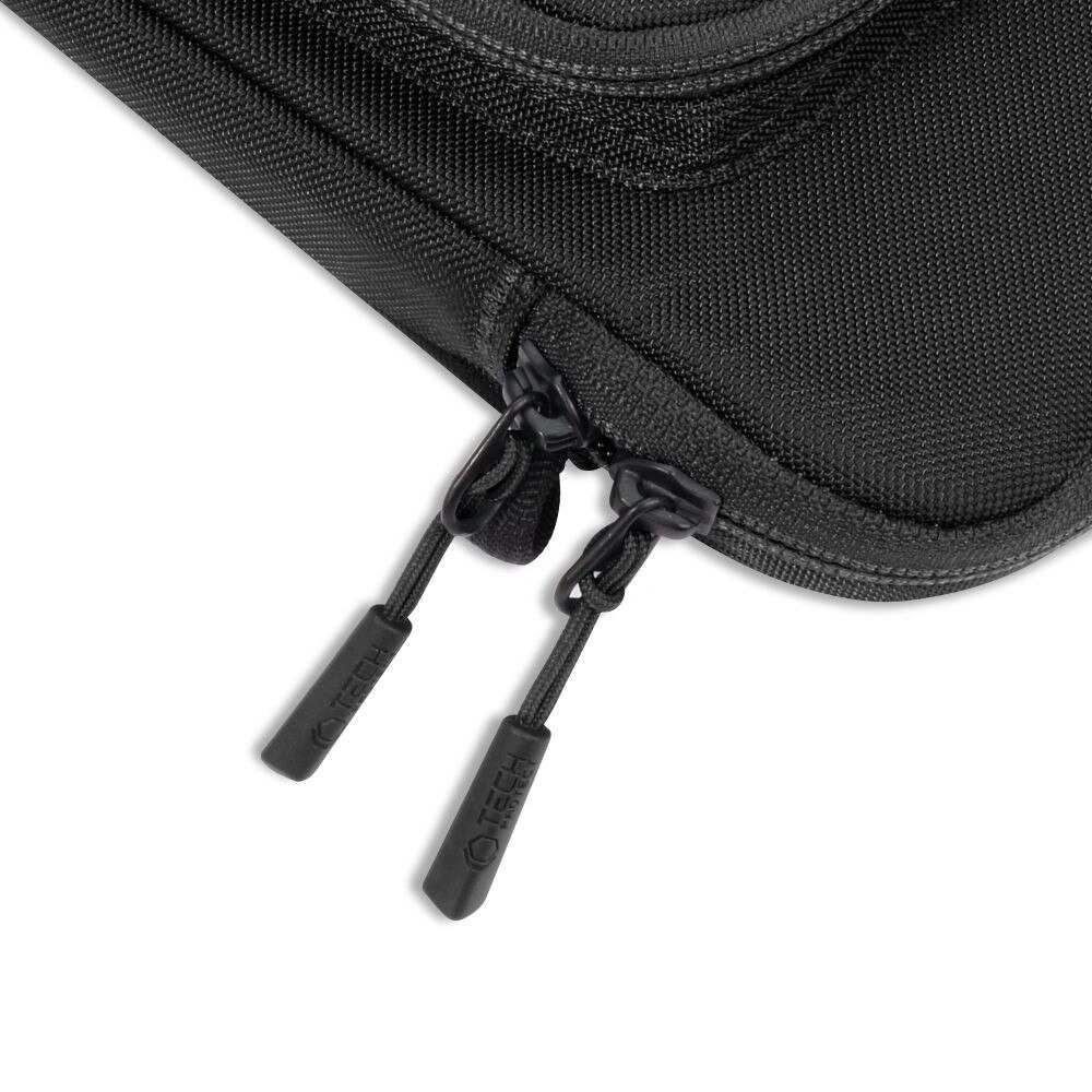 Geanta laptop Tech-Protect Defender, 17 inch, neagra, cu 4 compartimente, set cu curea