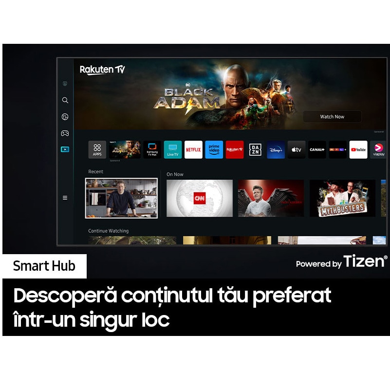 RESIGILAT: Televizor SAMSUNG QLED 75Q80C, 189 cm, Smart, 4K Ultra HD, 100 Hz, Clasa G (Model 2023)
