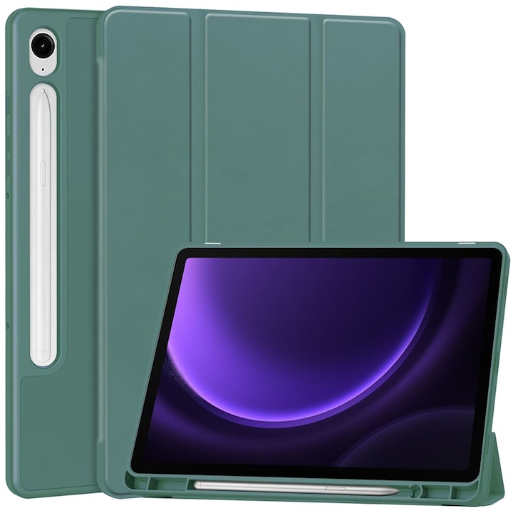 Husa pentru Samsung Galaxy Tab S9 FE - Techsuit Flex Trifold - Green
