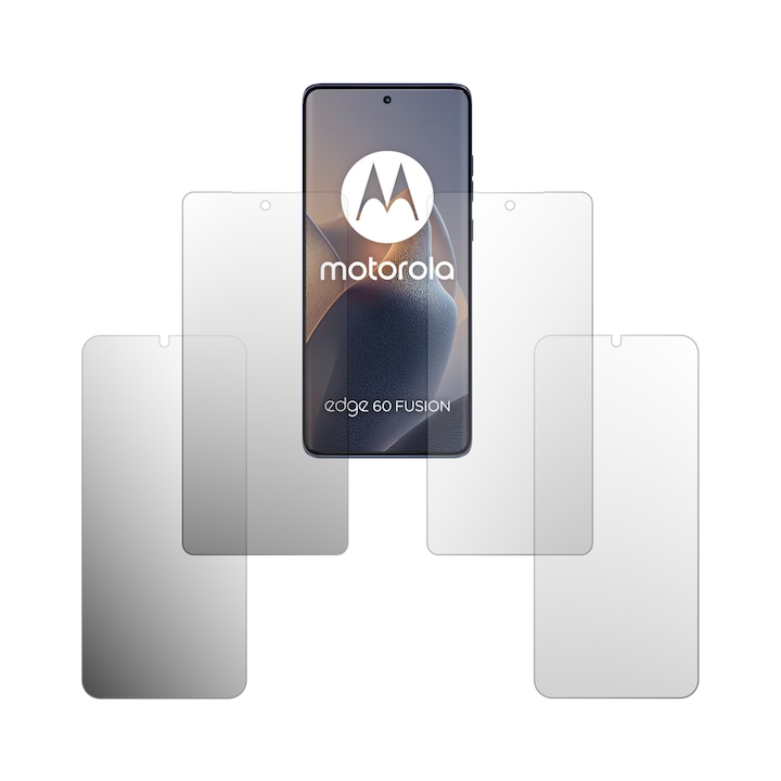 Set 4X Folie Protectie Ecran Folie24, pentru Motorola Edge 60 Fusion, 2X Ultra-Clear + 2X Mate, Acoperire Full-Display si Case-Friendly, Adezive, Flexibile cu Auto Regenerare
