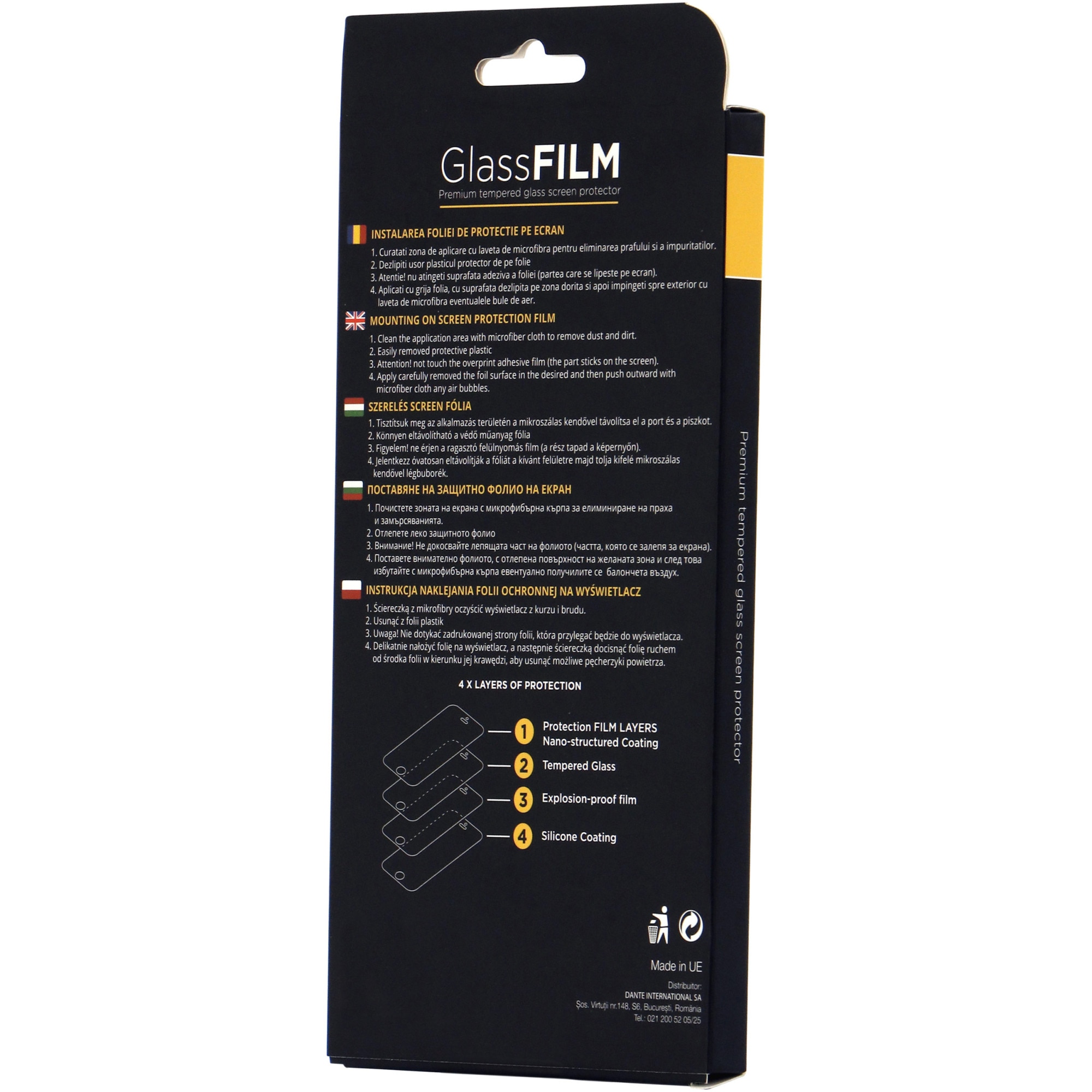 Folie de protectie A+ Tempered Glass 3D pentru iPhone 12 Mini