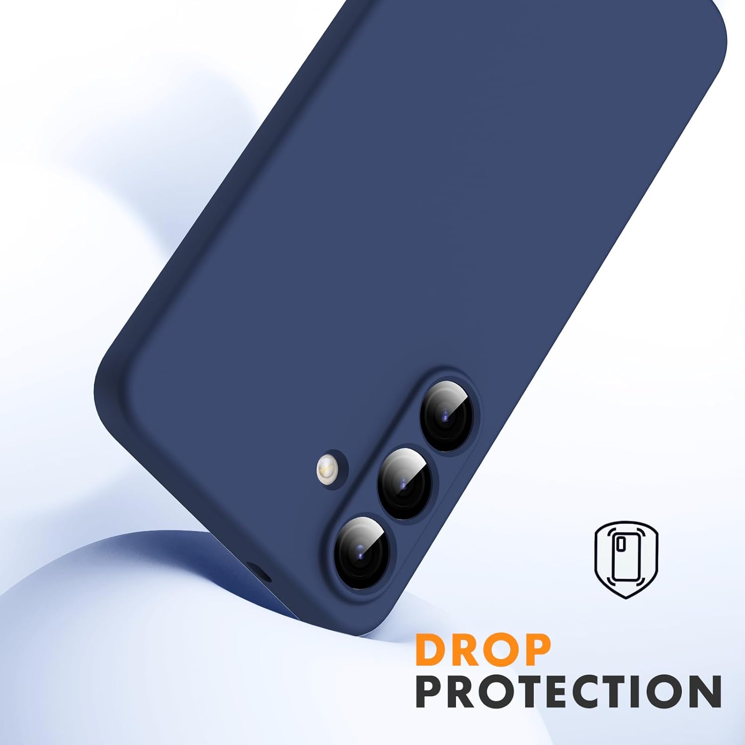 Husa Soft Touch, slim, ALC Mobile, anti soc, compatibila cu Samsung Galaxy S25 Fe, Albastru Inchis Tpu