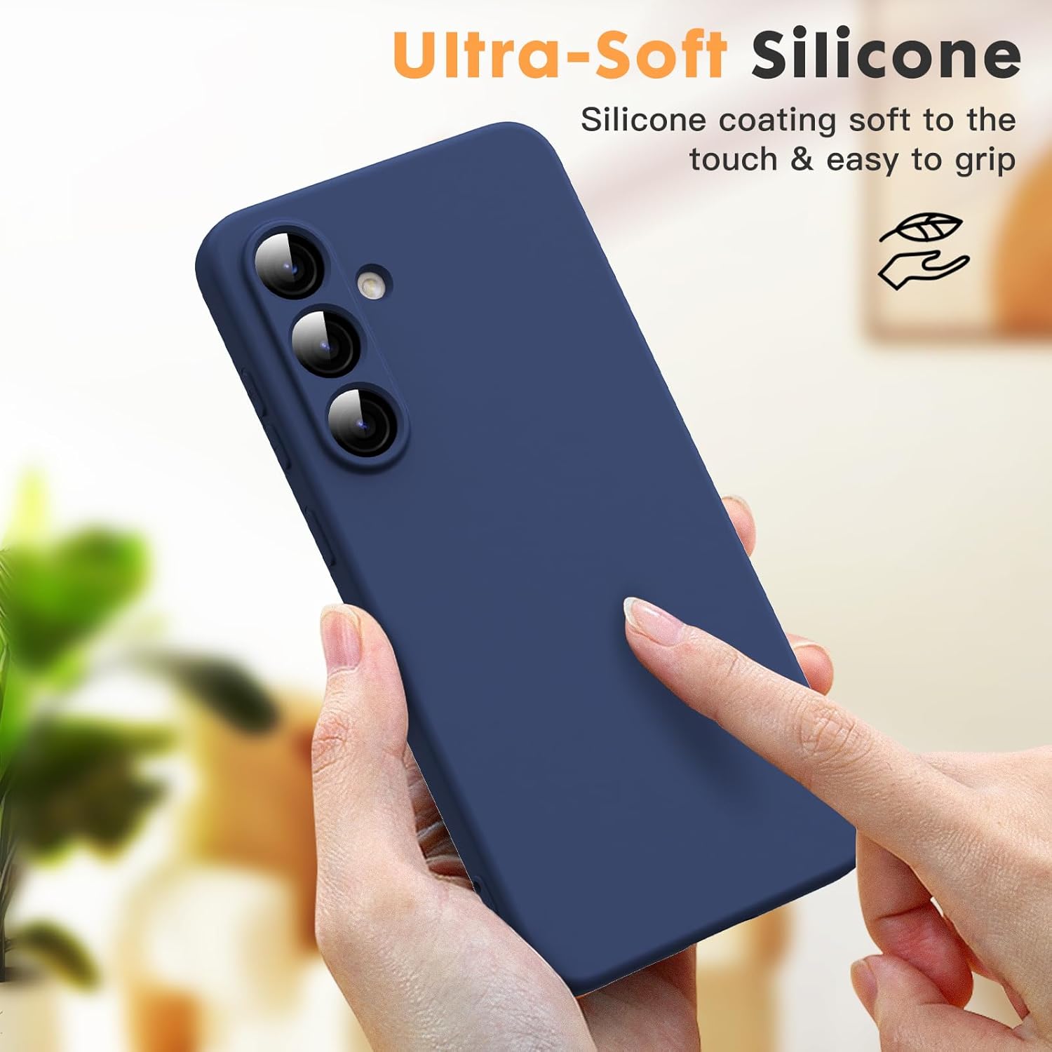 Husa Soft Touch, slim, ALC Mobile, anti soc, compatibila cu Samsung Galaxy S25 Fe, Albastru Inchis Tpu