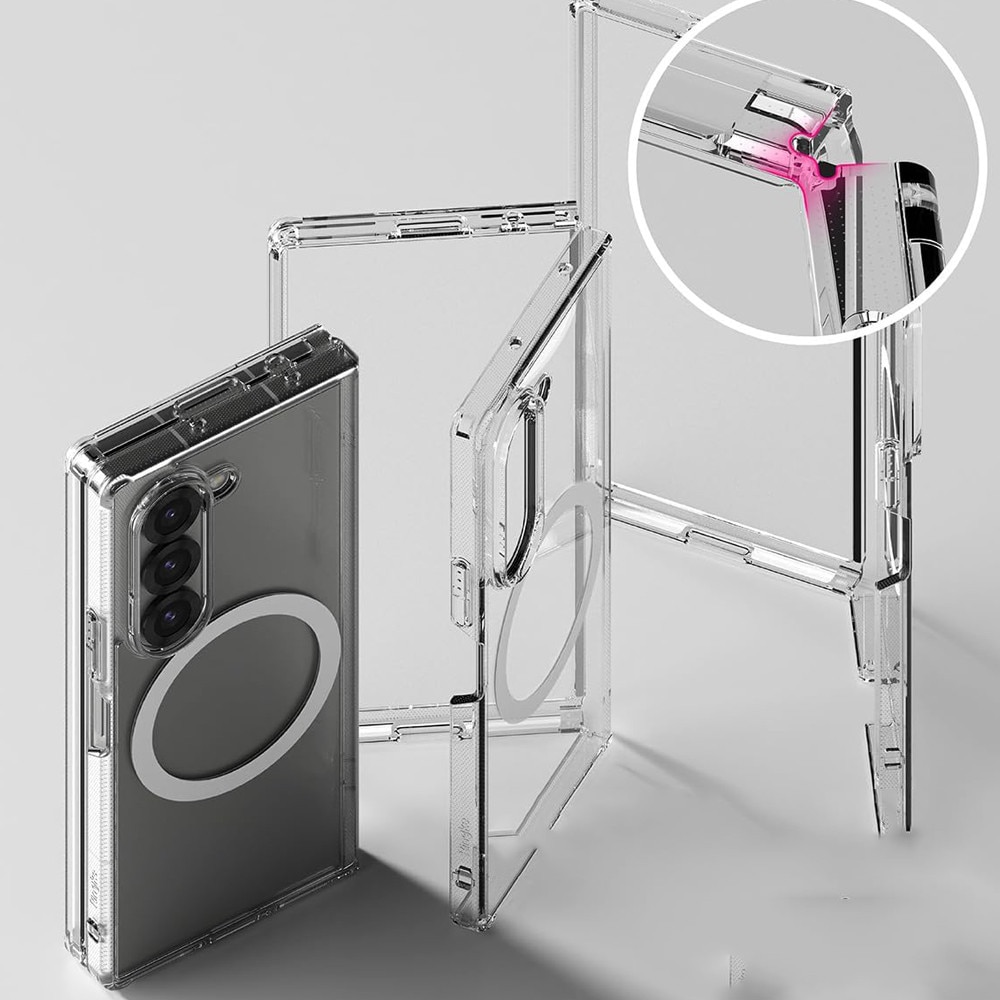 Husa protectie, GUIXUAN, compatibila cu Samsung Galaxy Z Fold 6, MagSafe, Premium Quality, Transparent