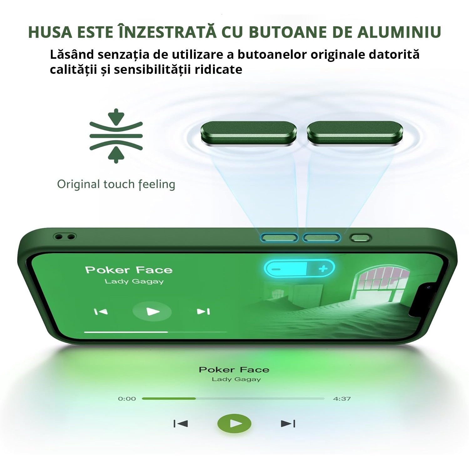 Husa pentru iPhone 16 PRO MAX, MobileSmart, Hybrid ultra slim, carcasa spate Antisoc, Verde