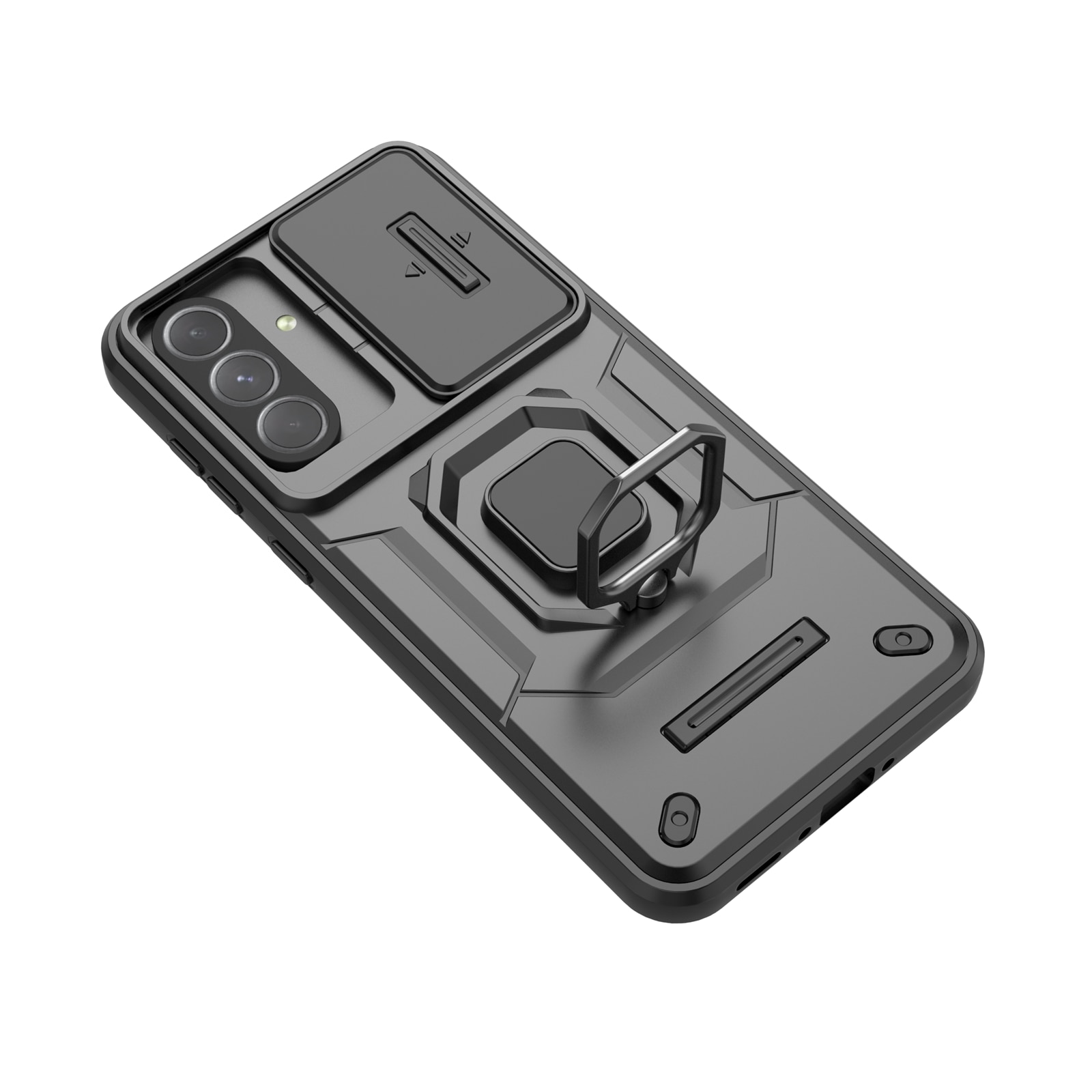 Husa de telefon mobil Armura rezistenta la socuri compatibila cu Samsung Galaxy A56/A36 5G cu protectie a camerei, Negru