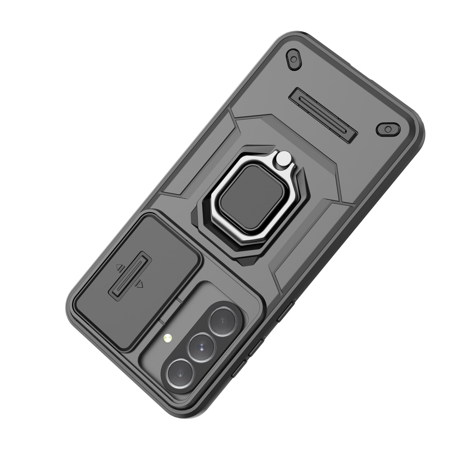 Husa de telefon mobil Armura rezistenta la socuri compatibila cu Samsung Galaxy A56/A36 5G cu protectie a camerei, Negru