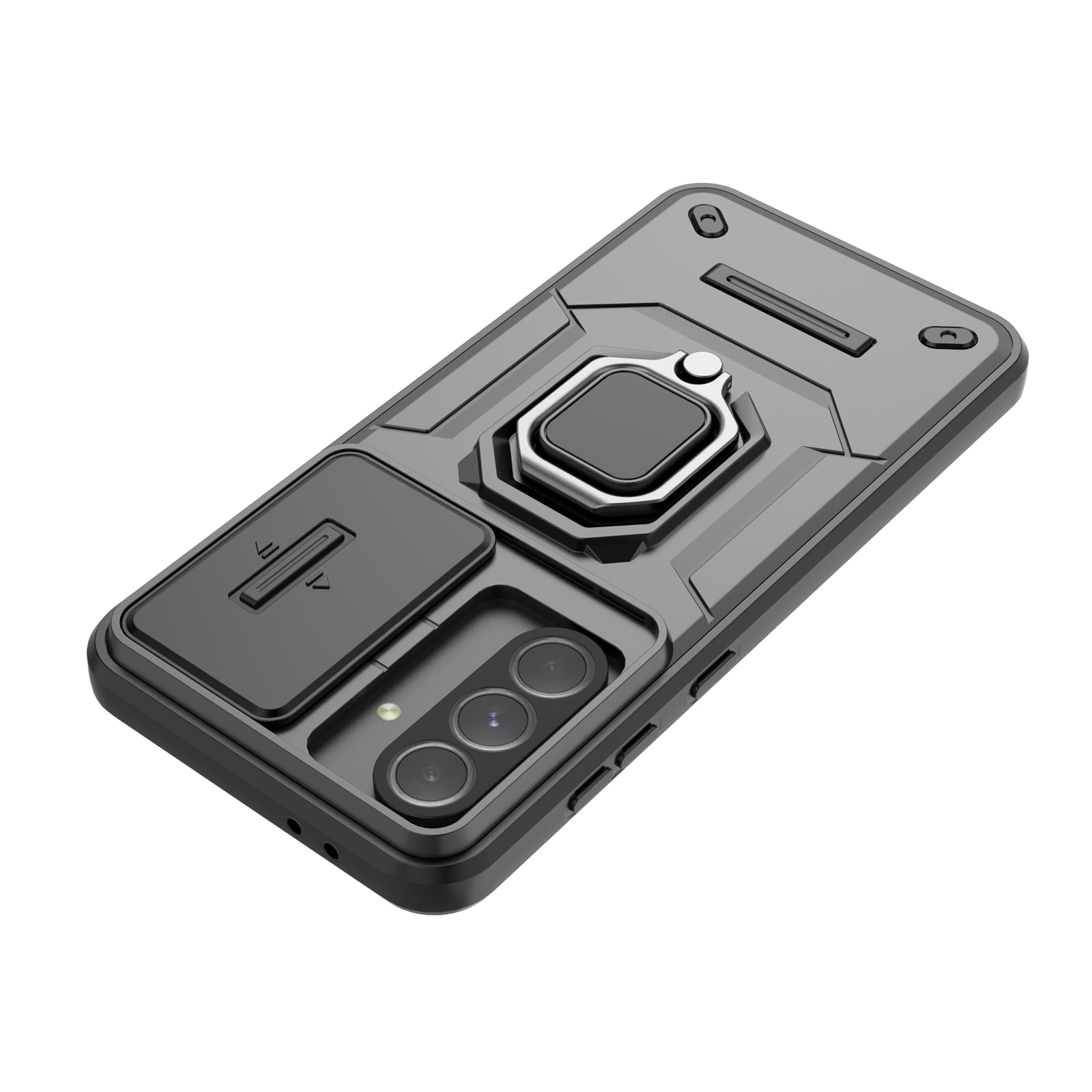 Husa de telefon mobil Armura rezistenta la socuri compatibila cu Samsung Galaxy A56/A36 5G cu protectie a camerei, Negru