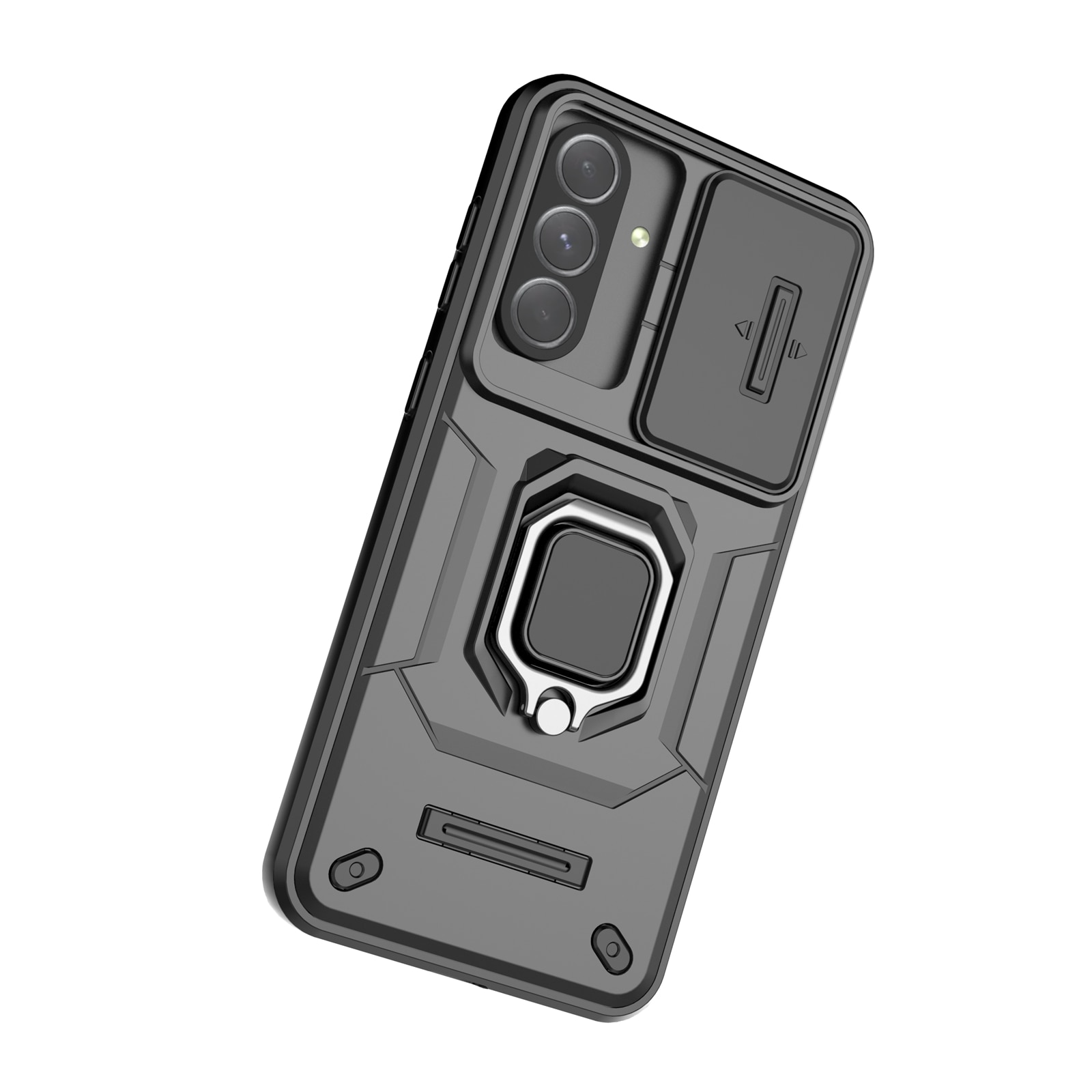 Husa de telefon mobil Armura rezistenta la socuri compatibila cu Samsung Galaxy A56/A36 5G cu protectie a camerei, Negru