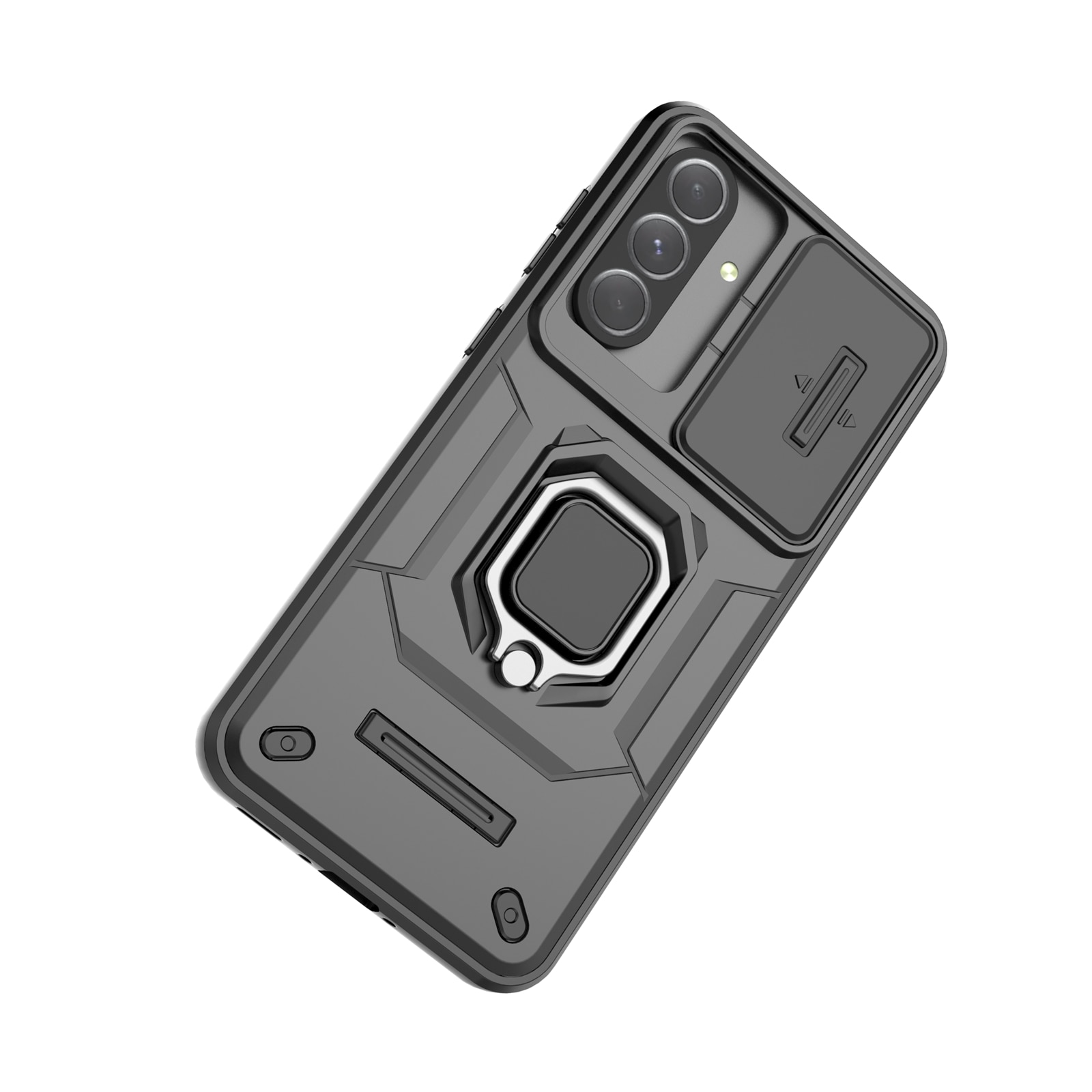 Husa de telefon mobil Armura rezistenta la socuri compatibila cu Samsung Galaxy A56/A36 5G cu protectie a camerei, Negru