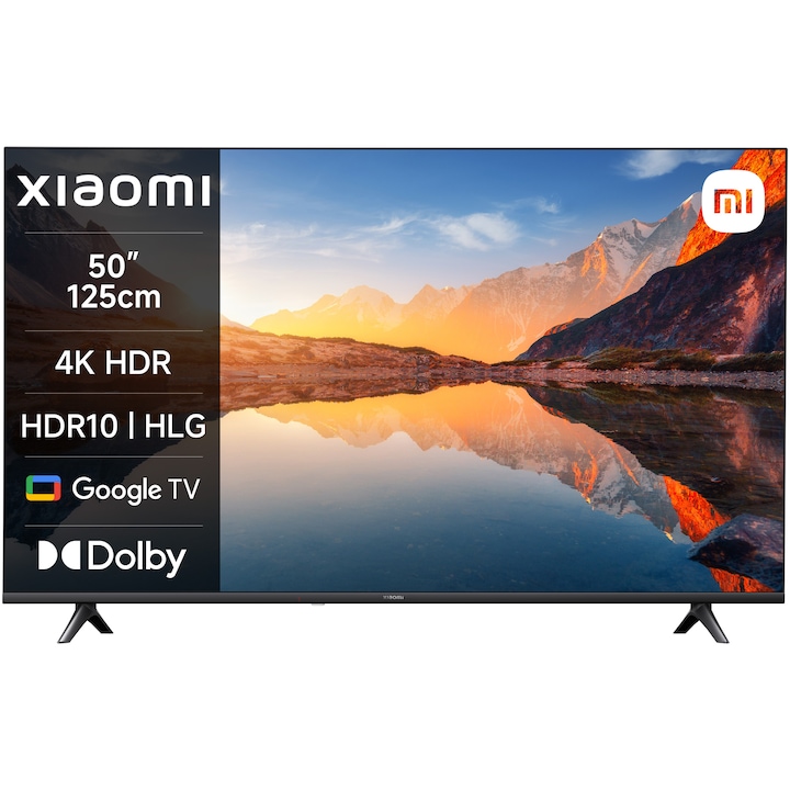 Televizor Xiaomi LED A, 125 cm, Smart Google TV, 4K Ultra HD, Clasa F ( Model 2024 )