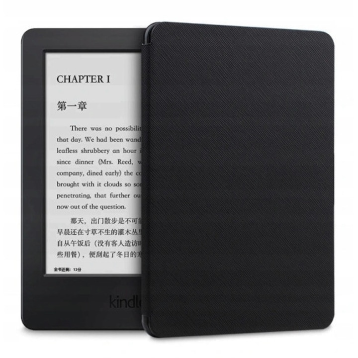 Husa subtire Amazon pentru Kindle Paperwhite 4, Microfibra, Negru