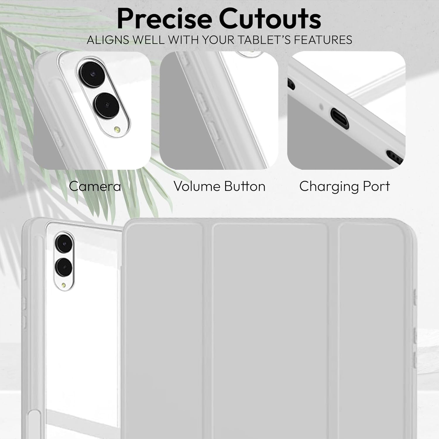 Husa Smart Cover compatibila cu Samsung Galaxy Tab S11 2025 11inch, Slot Pen, Gri, TELGORBCS
