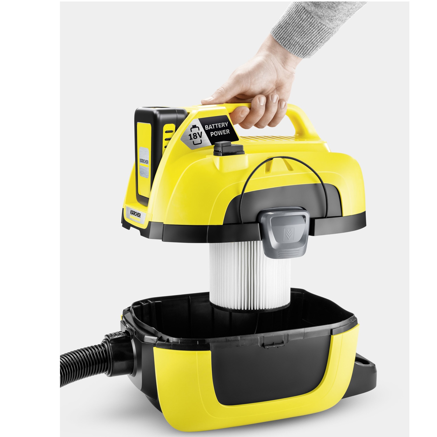 Aspirator umed/uscat Karcher WD 1 Battery, 230W, 18V, 2.5Ah, 7l