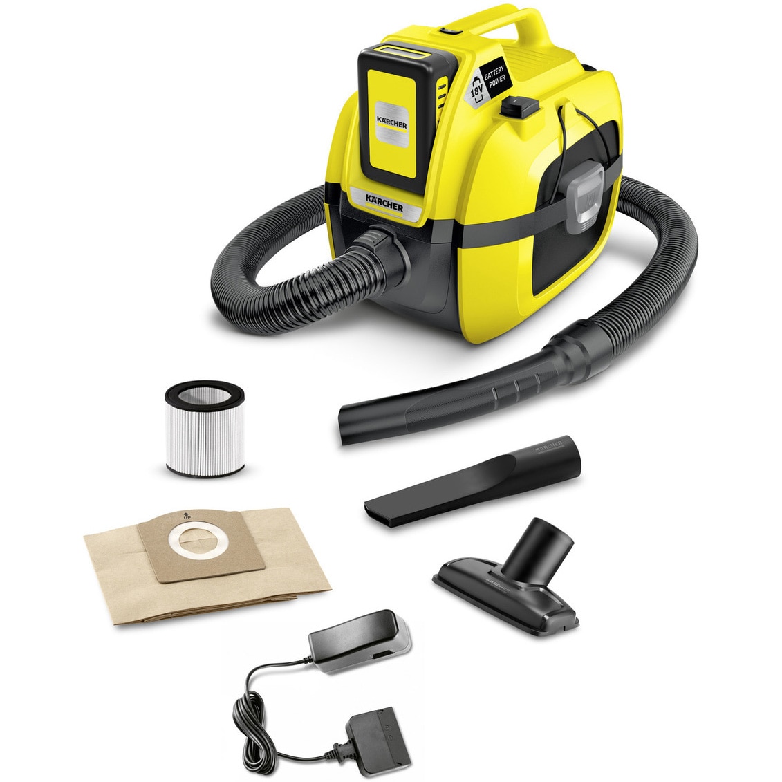 Aspirator umed/uscat Karcher WD 1 Battery, 230W, 18V, 2.5Ah, 7l