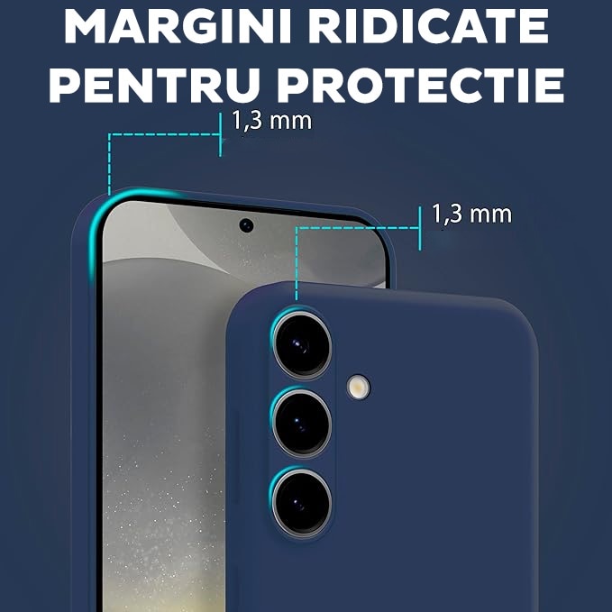 Husa pentru Samsung Galaxy S24 Plus Premium Silicon Daden®, Protectie Camera, Antisoc, Calitate Premium, Albastru inchis