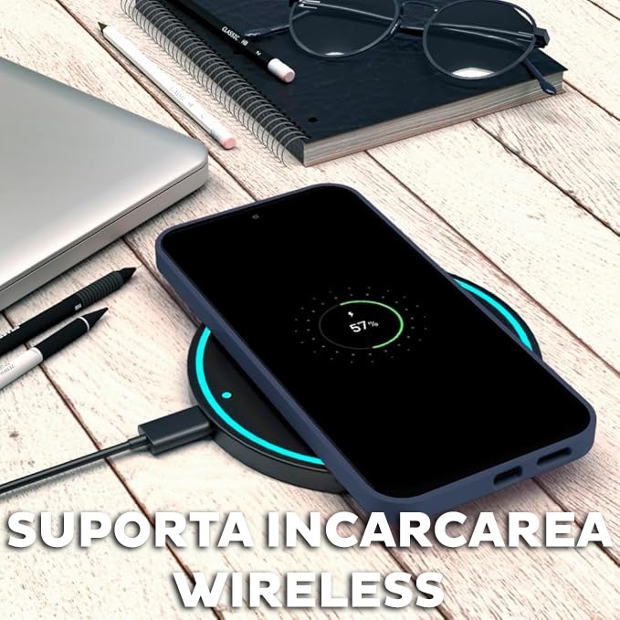 Husa pentru Samsung Galaxy S24 Plus Premium Silicon Daden®, Protectie Camera, Antisoc, Calitate Premium, Albastru inchis