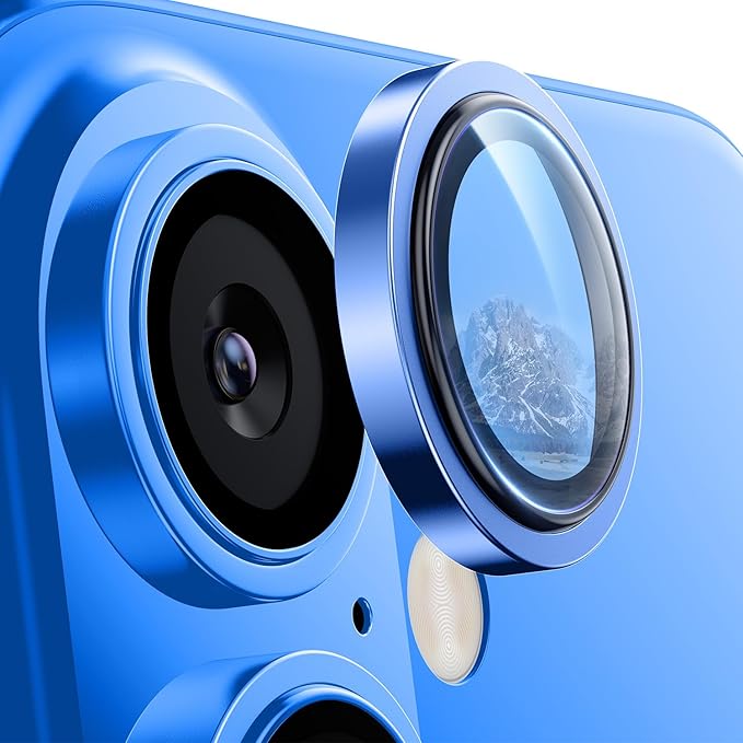 Folie Camera Daden din sticla pentru iPhone 16/16 Plus, Full Cover, Protectie Profesionala, Ultra Rezistenta, Calitate Premium, Albastru