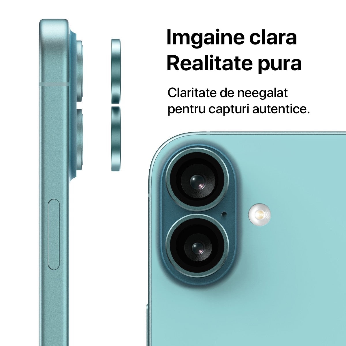 Folie Camera Daden din sticla pentru iPhone 16/16 Plus, Full Cover, Protectie Profesionala, Ultra Rezistenta, Calitate Premium, Albastru