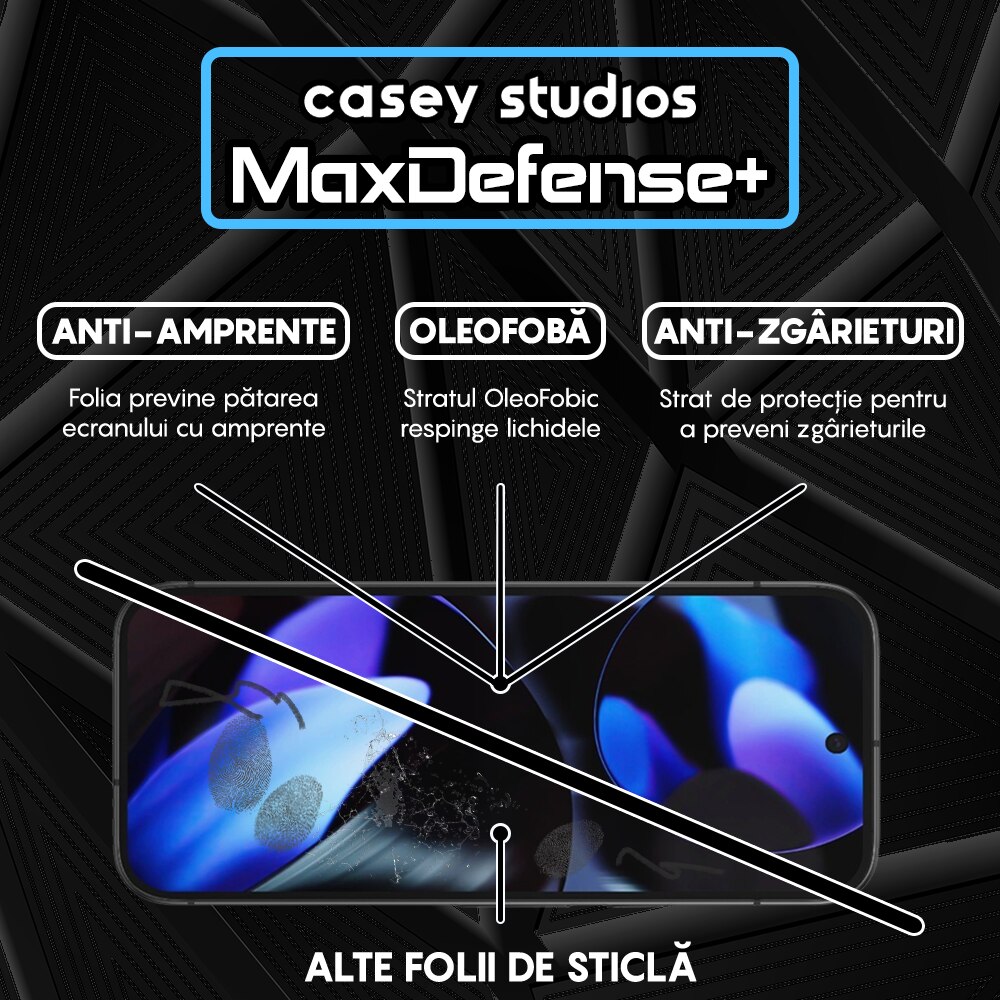Folie Sticla CASEY STUDIOS™ compatibila cu Google Pixel 9, Full Cover 3D, Full Glue, Sticla Securizata, Duritate Militara, Ultra HD, Protectie Profesionala Ecran 3D, Anti Zgarieturi, Anti Socuri, Margini Negre