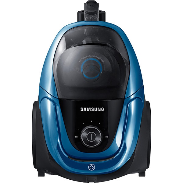 Aspirator fara sac Samsung VC07M3150VU, 2 l, 650 W, Tub telescopic, Anti-tangle Cyclone, Albastru