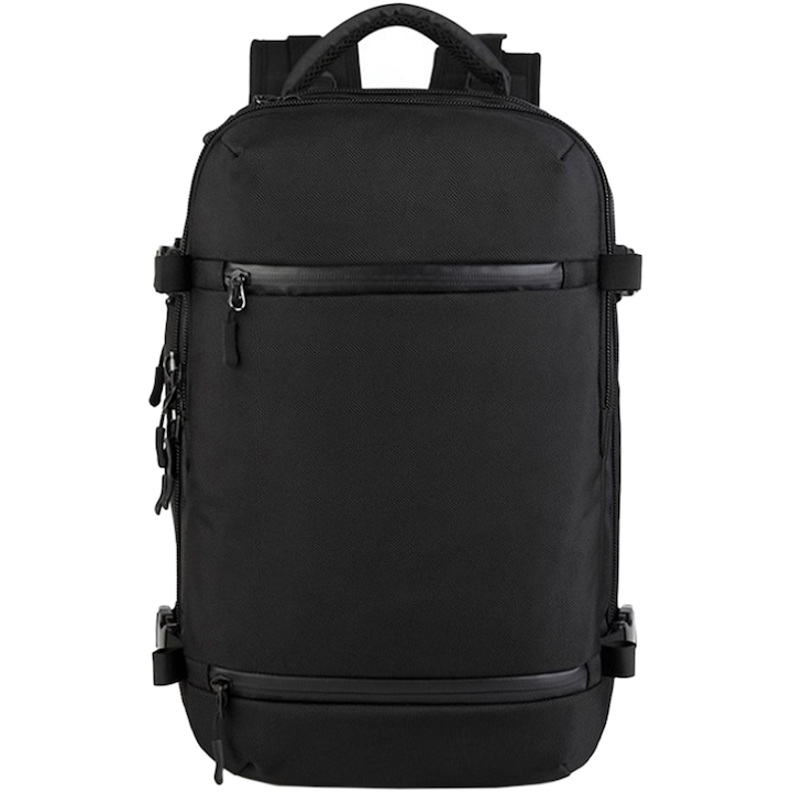 Rucsac universal extensibil, laptop & port USB, calatorie, spatiu incaltaminte, impermeabil, OZUKO OZ8983SBK Negru