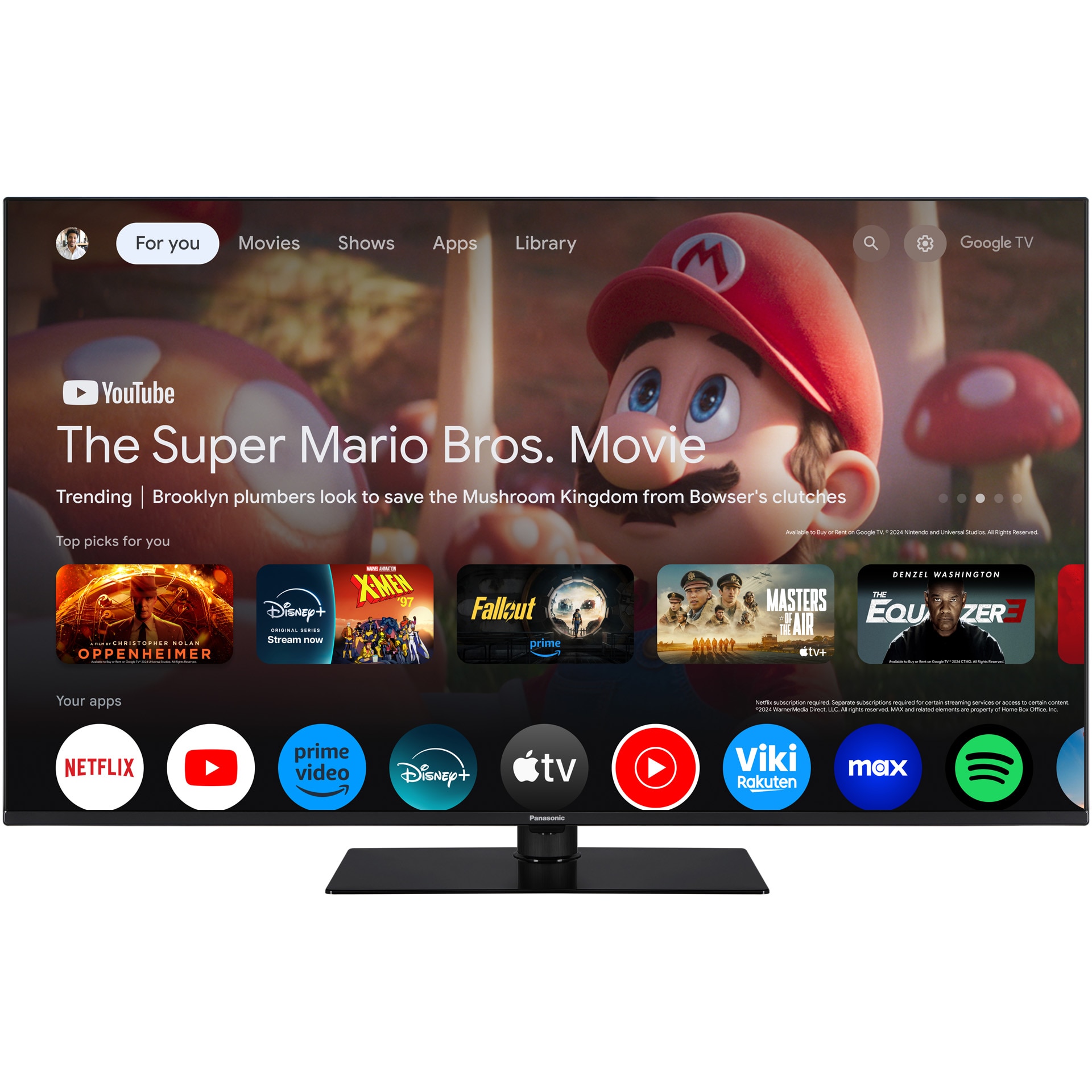 Televizor Panasonic LED TN-50W70AEZ, 126cm, Smart Google TV, 4K Ultra HD, Clasa E (Model 2024)