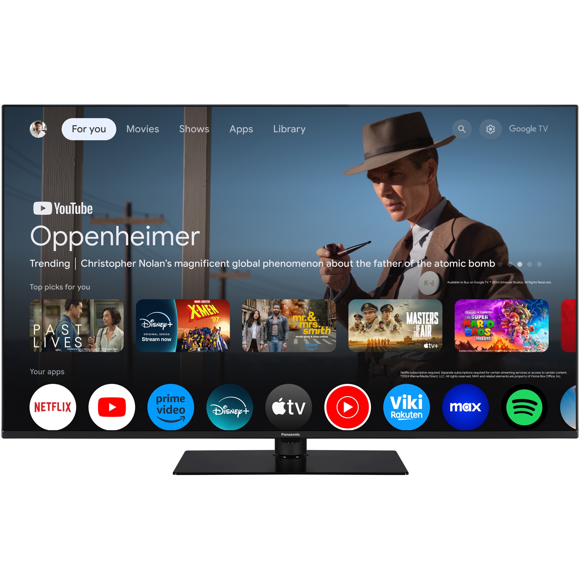 Televizor Panasonic LED TN-50W70AEZ, 126cm, Smart Google TV, 4K Ultra HD, Clasa E (Model 2024)