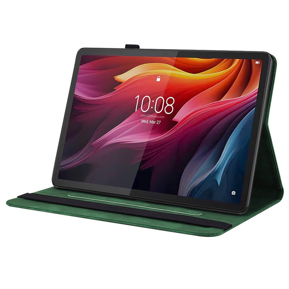 Husa tableta XGSM Butterfly, verde, pentru Lenovo Idea Tab 11" / Tab K11 11" (2 gen.), cu suport si compartimente pentru carduri