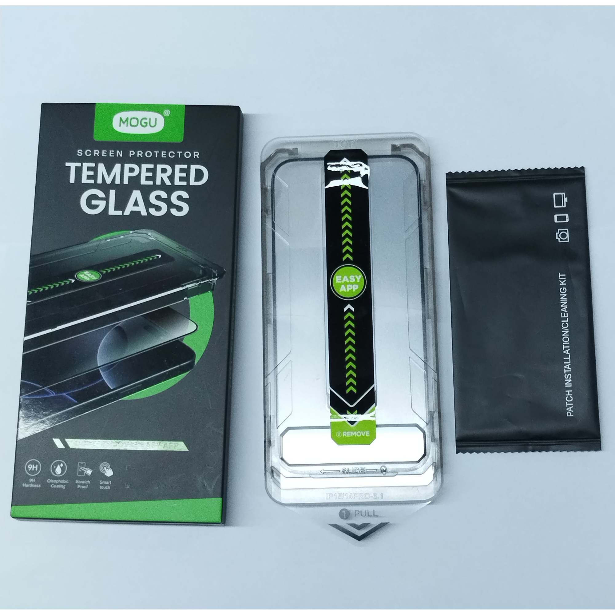 Folie sticla protectie telefon, MOGU, compatibila cu iPhone 16 Plus, instalare 1:1 usoara si rapida cu dispozitiv de montare automata in 30 de secunde, protectie a telefonului, folie de inalta definitie，transparent