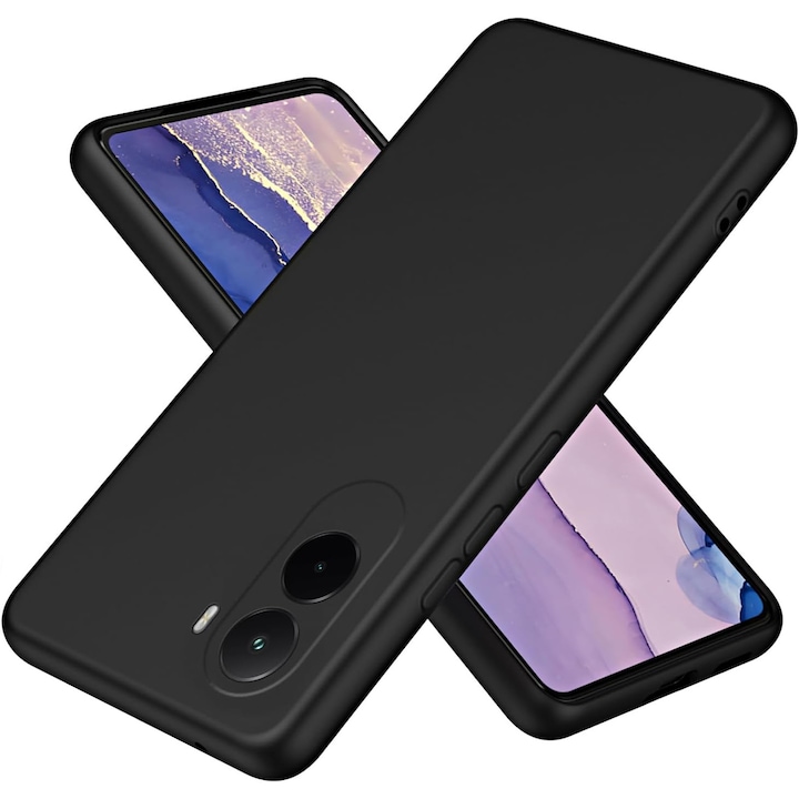 BestCase® Husa TPU Ultra Slim Compatibil cu Poco M7 4G, Negru mat