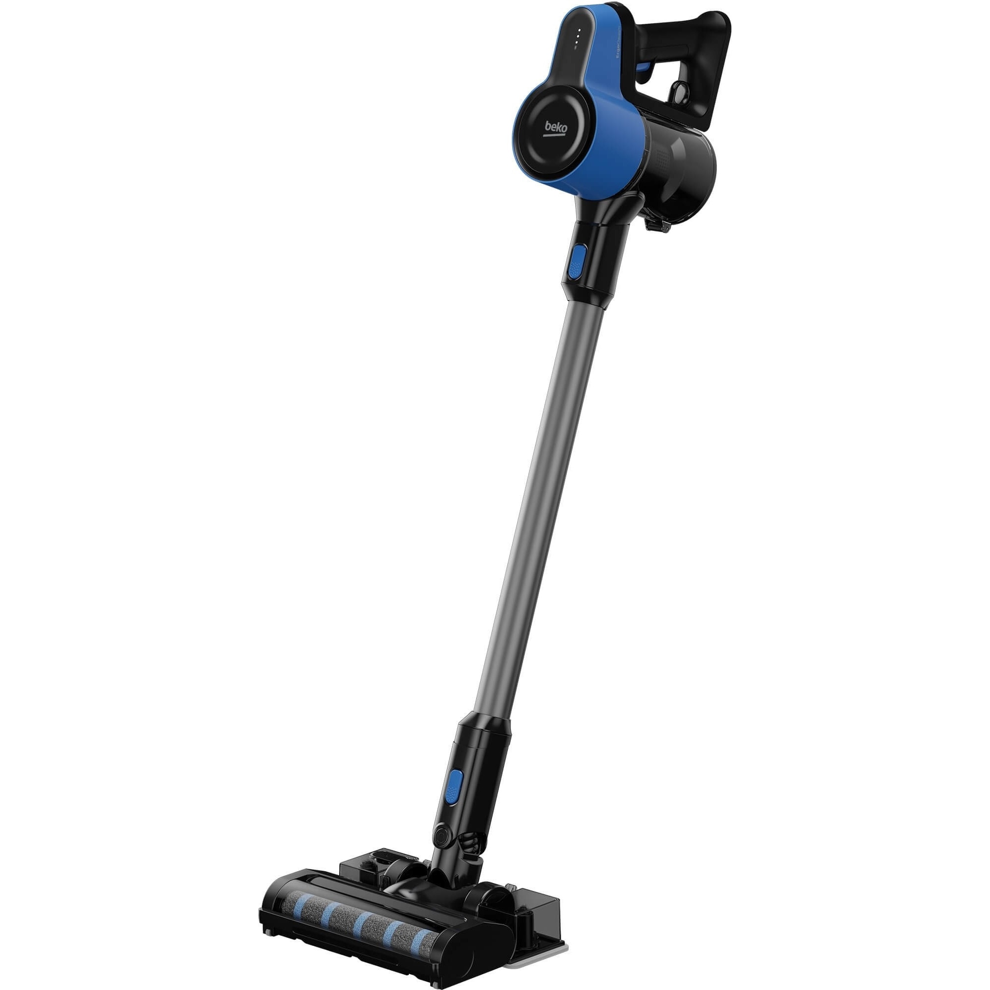 Aspirator vertical 2 in 1 cu mop Beko ErgoClean™ VRT60221VD, 0.5l, 21.6V, 160 W, Filtru Hepa 10, autonomie max 45 min, Albastru/Negru