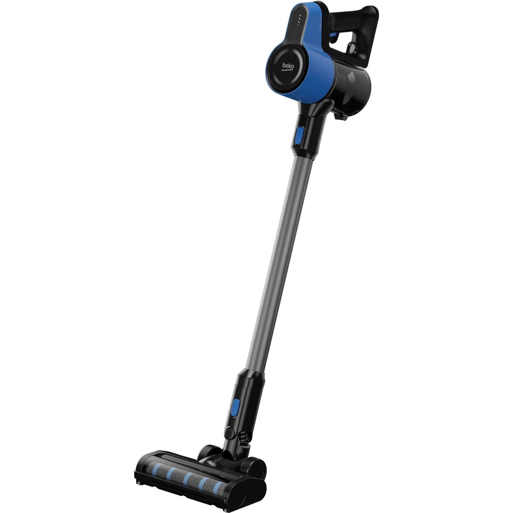 Aspirator vertical 2 in 1 cu mop Beko ErgoClean™ VRT60221VD, 0.5l, 21.6V, 160 W, Filtru Hepa 10, autonomie max 45 min, Albastru/Negru