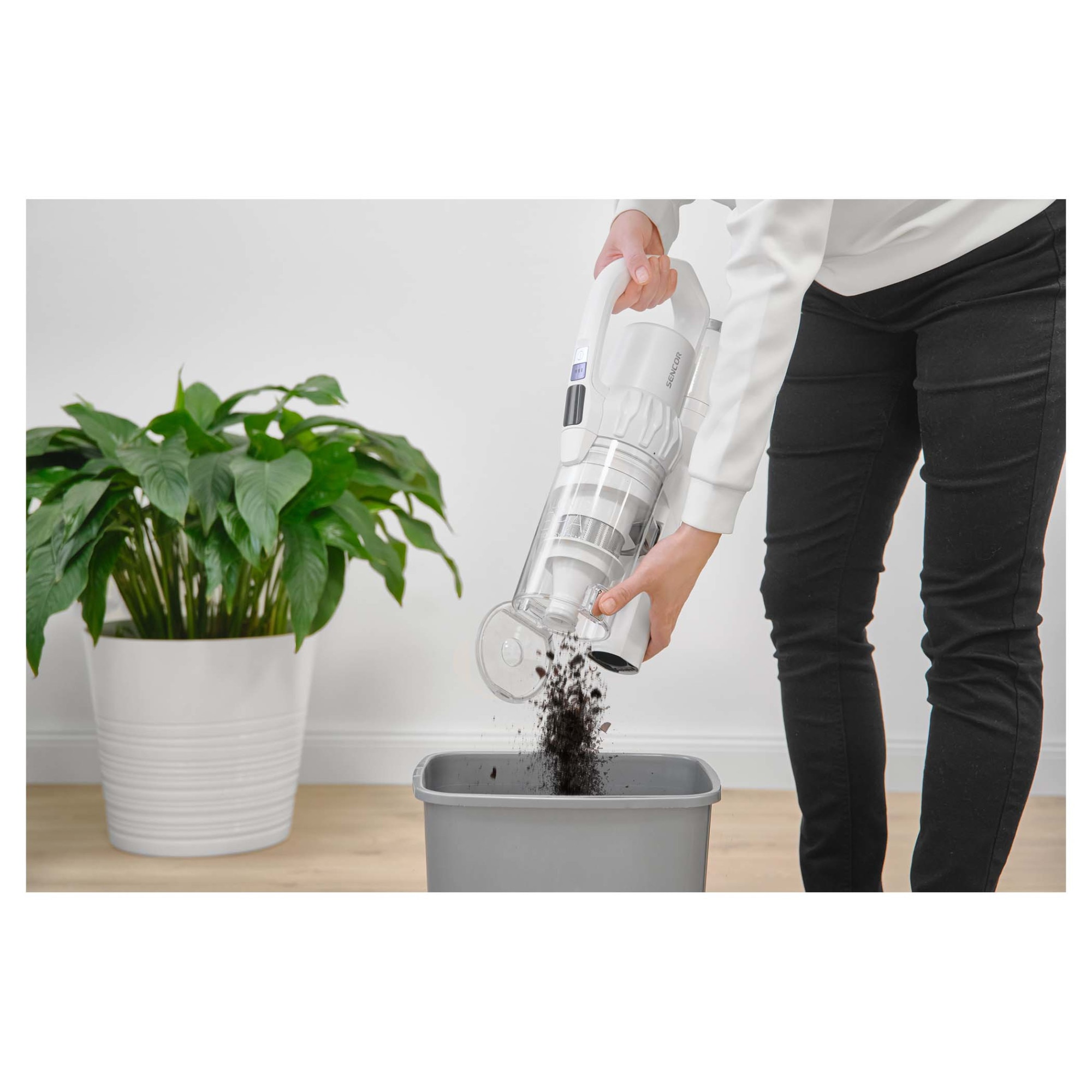 Aspirator vertical, Sencor, 550 W, 0.5 l, Alb