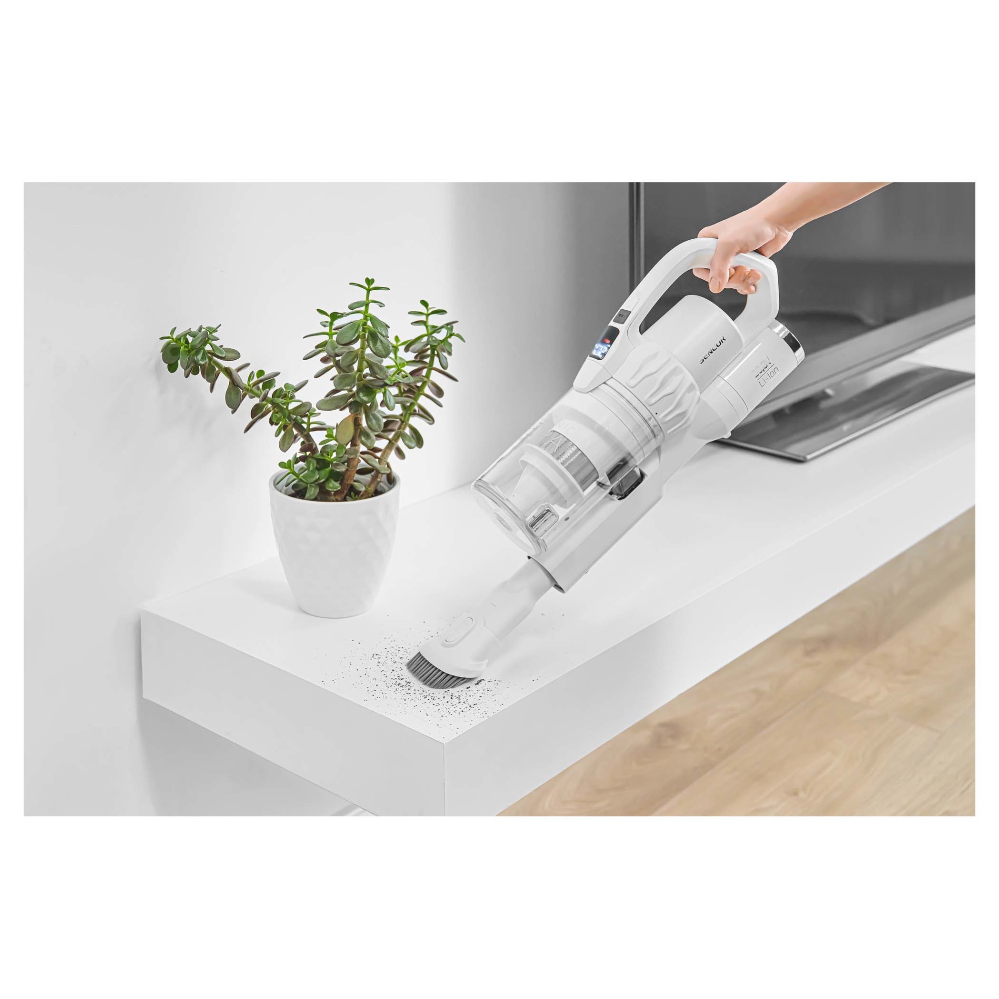 Aspirator vertical, Sencor, 550 W, 0.5 l, Alb