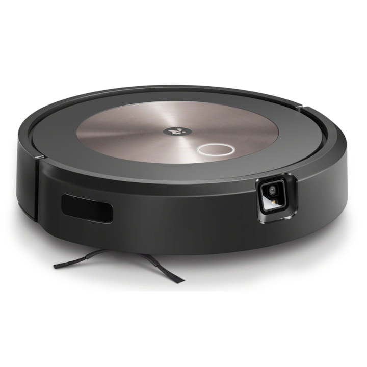 Robot aspirator iRobot Roomba j7 j7158, Li-ion, 26Wh, camera frontala cu AI, evita obstacole, control prin aplicatie, 10 harti, bariere virtuale, WiFi, Alexa&Google, senzori scari, sistem aspirare mecanic+vacuum cu 2 perii, gri
