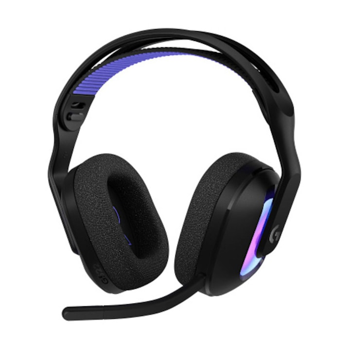 Casti wireless Logitech G522, microfon, Bluetooth, RGB, negru