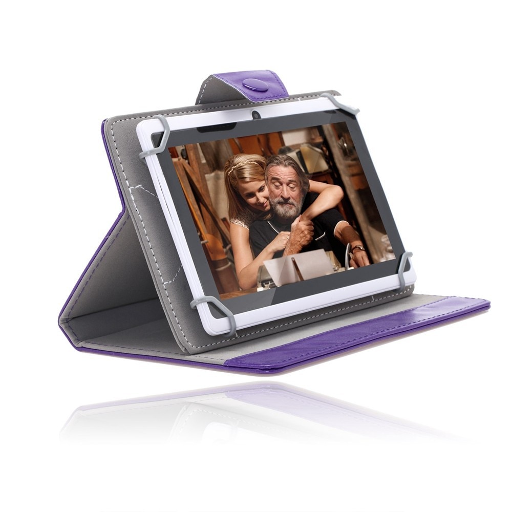 Husa Tableta MRG M-90, Compatibil 7 Inch Model X, Mov, Tip Mapa, Prindere 4 Cleme