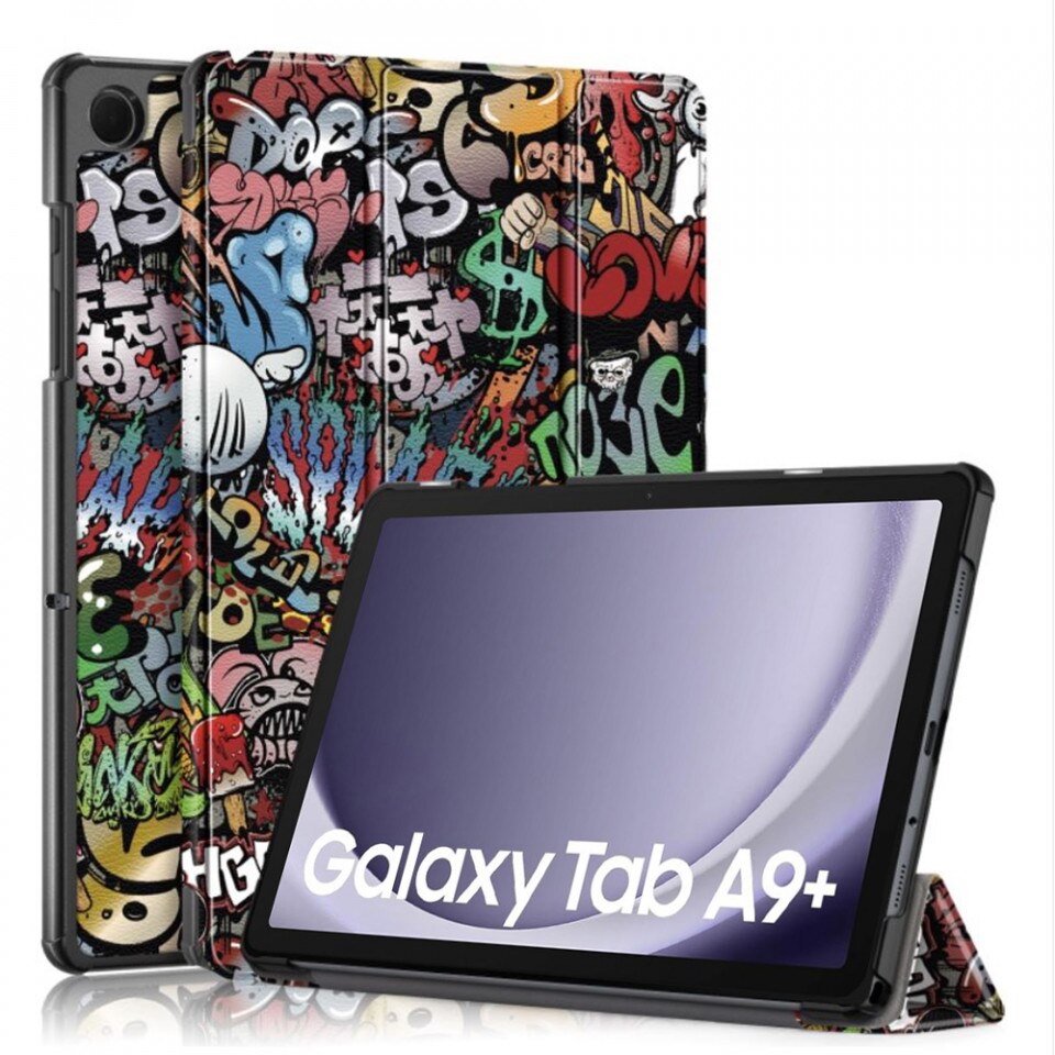 Husa tableta pentru Samsung Galaxy Tab A9 Plus cu suport Multi-Unghi si functie Sleep/Wake, SKYDDAR FoldVision Colour - Urban vibe