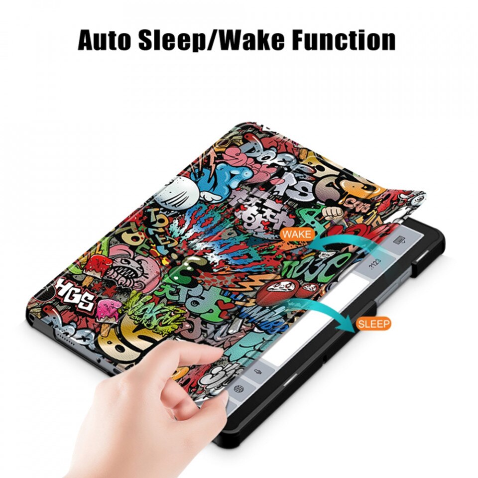 Husa tableta pentru Samsung Galaxy Tab A9 Plus cu suport Multi-Unghi si functie Sleep/Wake, SKYDDAR FoldVision Colour - Urban vibe
