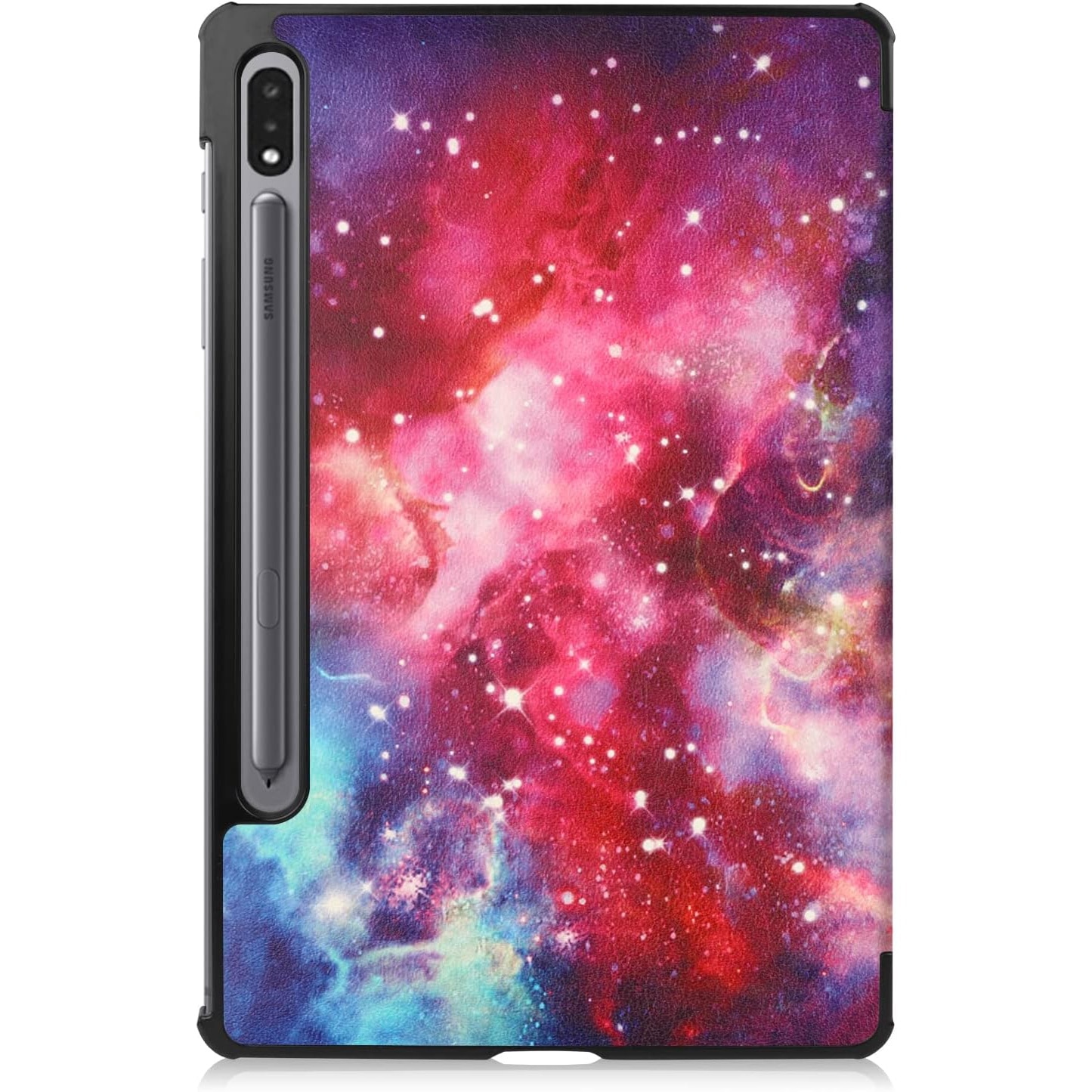 Husa pentru Samsung Galaxy Tab S9 Plus / S9 FE+ 12.4 inch UltraSlim de tip stand, functie sleep/wake-up, Smart Cover, model Galaxy, Sigloo