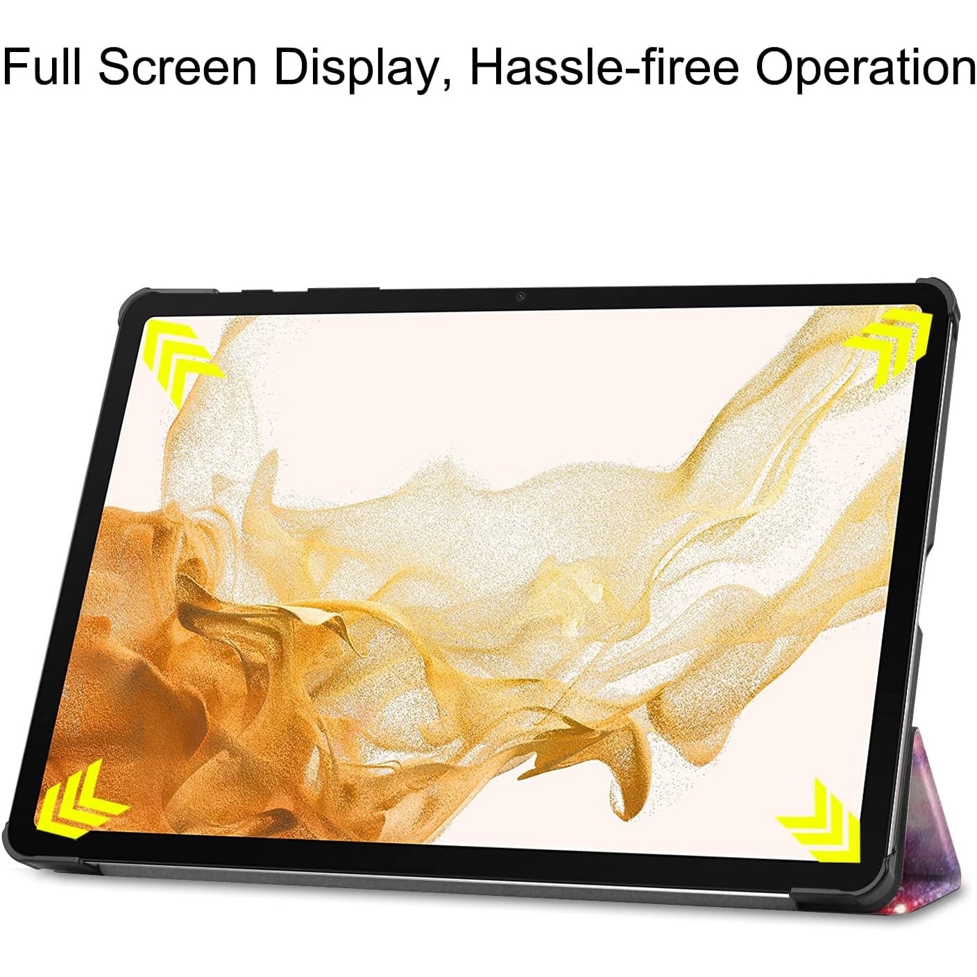 Husa pentru Samsung Galaxy Tab S9 Plus / S9 FE+ 12.4 inch UltraSlim de tip stand, functie sleep/wake-up, Smart Cover, model Galaxy, Sigloo