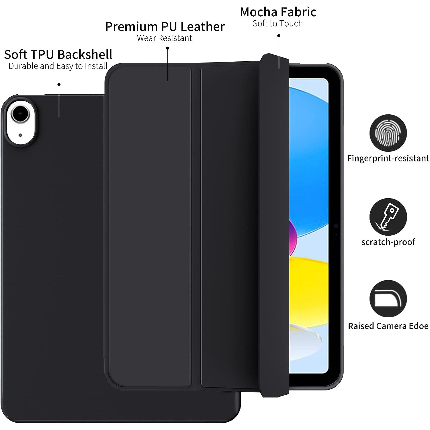 Husa Ultra Slim, Revomag, pentru tableta Apple iPad 10th Gen 10.9″, TPU Smart Cover