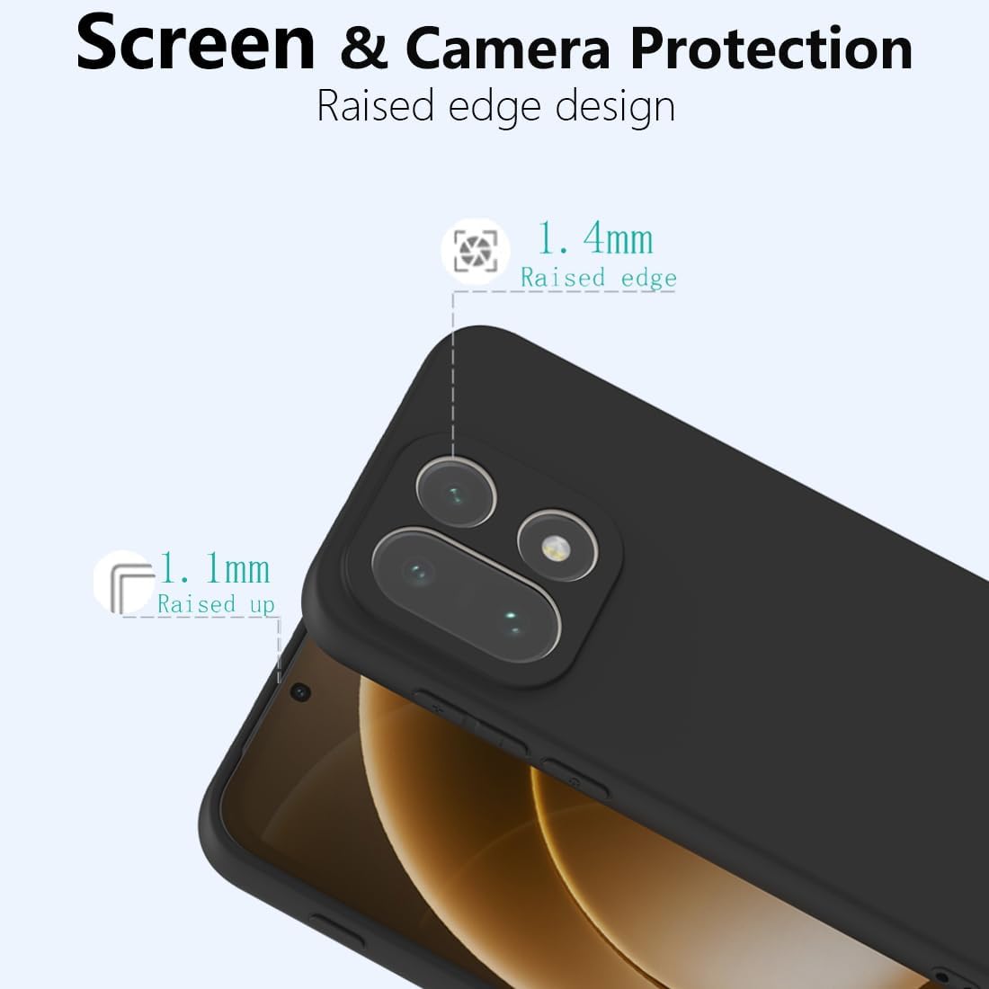 Husa pentru OnePlus 15 Liquid Silicone, subtire, captusita cu microfibra, anti amprenta, protectie camera foto, negru
