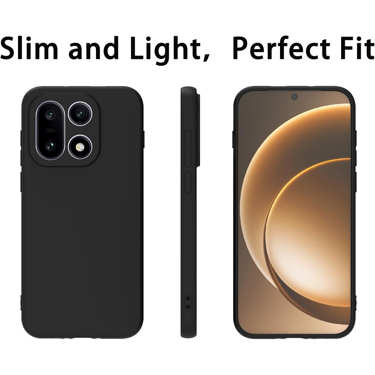 Husa pentru OnePlus 15 Liquid Silicone, subtire, captusita cu microfibra, anti amprenta, protectie camera foto, negru